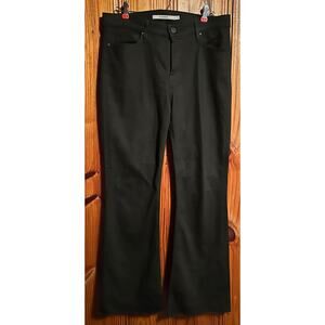 Hudson women’s Nico flare jeans high rise black raw hem size 30